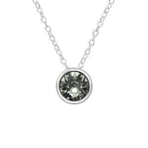 Sterling Silver Black Diamond Necklace